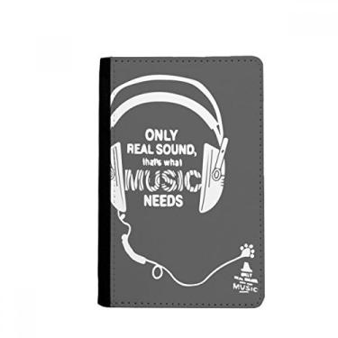 Imagem de Capa carteira carteira Notecase Burse para fone de ouvido música, palavras sonoras e palavras de passaporte