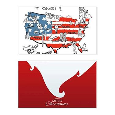 Imagem de Mapa dos Estados Unidos, Ilustração, Palavra, Feriado, Feliz Natal, Cartão de Parabéns, Mensagem de Natal