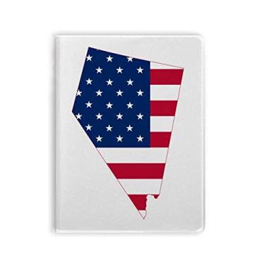Imagem de Caderno em forma de bandeira de Nevada America Mapa de estrelas em forma de bandeira