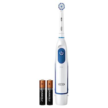 Imagem de Oral-B Escova de dentes elétrica Pro 100 GumCare, alimentada por bateria, branca