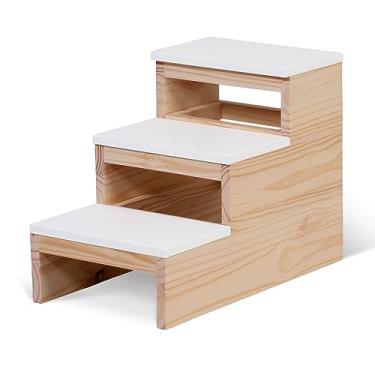 Imagem de Escada Madeira Quarto E Banheiro Banquinho Laqueado 3 Andar