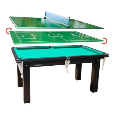 Imagem de Mesa 3 em 1 - Sinuca/Ping Pong/Futebol Botão  Procópio 