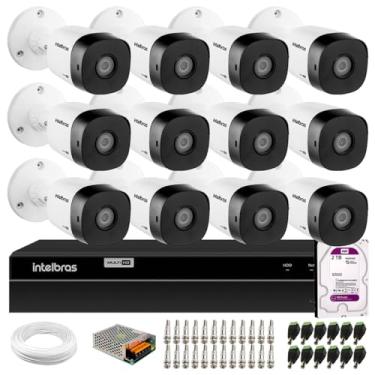 Imagem de Kit 12 Câmeras Intelbras Vhd 1230 B Full Hd 1080p Bullet Visão Noturna de 30 metros Ip67 + Dvr Intelbras Mhdx 1216 Full Hd 16 Canais Multi Hd + Hd 2tb