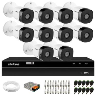 Imagem de Kit 10 Câmeras Intelbras Vhd 1230 B Full Hd 1080p Bullet Visão Noturna de 30 metros Ip67 + Dvr Intelbras Mhdx 1216 Full Hd 16 Canais Multi Hd