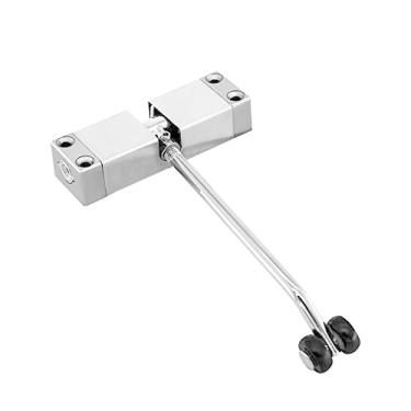 Imagem de Fechador de porta simples de aço inoxidável, casa, hotel, escritório, dispositivo automático de fechamento de porta com mola, ferramentas práticas de hardware, fácil de instalar, dispositivo de fecha