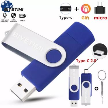 Imagem de Biyetimi-Tipo C USB Flash Drives  Pen Drive  Pendrive  32 GB  64GB  128GB  64GB  32 GB  16GB