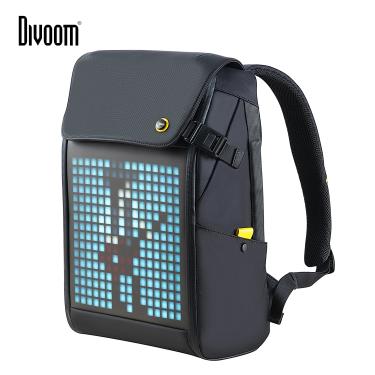 Imagem de DIVOOM-Mochila impermeável Pixoo M para homens e mulheres  bolsa para laptop  mochila preta  tela