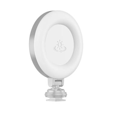 Imagem de CIADAZ Mini lâmpada fotográfica portátil luz LED luz de vídeo tricolor 360 ° rotativa tipo C alimentação 48 contas de LED com suporte para sapatas frias e parafuso de 4/1 pol. compatível com câmera se