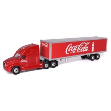 Imagem de Classic Long Hauler Tractor Trailer Coca-Cola Red 1/87 (HO) Scale Diecast Model by Motorcity Classics"""