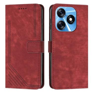 Imagem de Estojo Carteira Flip Compatível com Tecno Spark 10C Alça de pulso Capa para telefone Carteira Flip Phone Case Suporte para cartão Flip Cover Capa para telefone Compatível com Tecno Spark 10C (Size :
