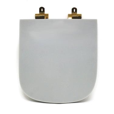 Imagem de Assento Sanitário Poliéster para Louça Quadra/unic/axis deca Slow Close Red Gold Cinza Fosco