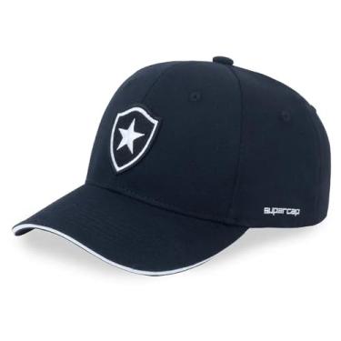 Imagem de Boné Botafogo SuperCap Aba Curva Preto Escudo Bordado - Oficial