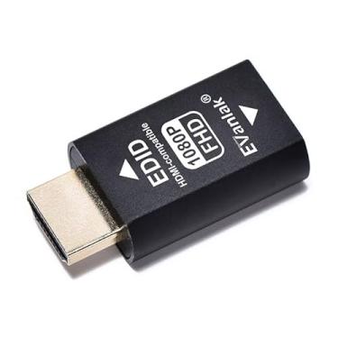 Imagem de EVanlak Hdmi Edid Emulator Passthrough 3ª geração Premium Alumínio Eliminado Adaptador Emulador Funciona com Mac Thunderbolt para HDMI Switches/Extensor/Receptor AV/Divisores de Vídeo-1920X1080@59hz