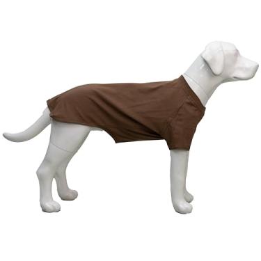 Imagem de Lovelonglong 2019 Trajes de animal de estimação Roupas de cachorro roupas em branco Camisetas para cães grandes médios pequenos 100% algodão 18 coresLovelonglong XXXL (-60lbs) café
