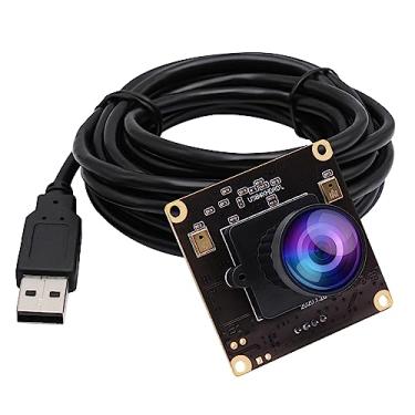 Imagem de ELP Câmera USB 4K 170 graus olho de peixe placa de webcam USB com microfone, câmeras Ultra HD 3840X2160 30fp 4K, módulo de câmera USB grande angular IMX317 Mini 4K com áudio para visão de máquina,