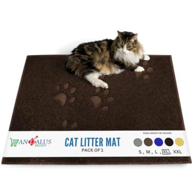 Imagem de Tapete de areia para gatos ANDALUS | Pequeno/Grande/Tamanho GG | Livre de ftalatos e BPA | Armadilha bagunça | Controle de dispersão | Fácil de limparAndalus Brands Extra Large (35" x 23") marrom