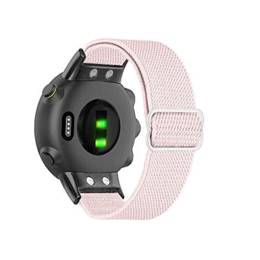 Imagem de C2D JOY Pulseira de nylon elástica compatível com Garmin Forerunner 45/45S Bandas de substituição Acessório elástico ajustável, One Size (Fits 5.1"-8.3" wrists), Sem pedra preciosa