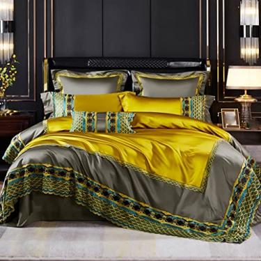 Imagem de Jogo de cama de quatro peças Golden Villa Bed Products Conjunto de colcha Lençóis de cama macios para a pele (Cor: E, Tamanho: 220 * 240 cm) (D 220 * 240 cm)