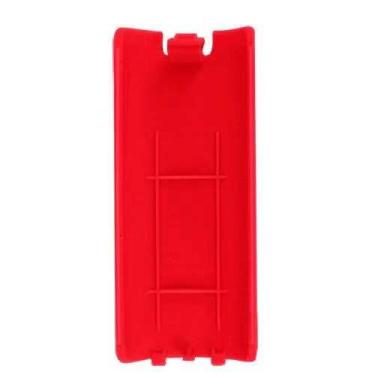 Imagem de Pacote com 2 capas de substituição de bateria traseira para controle remoto Nintendo Wii (vermelho)