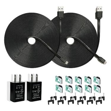 Imagem de Cabo de extensão de energia de 6 m com adaptador para Blink Outdoor (3ª geração)/XT/XT2/Mini, Wyze Cam V3/V4/OG/V3 Pro, Kasa, Arlo Essential, Eufy, SimpliSafe (não para Wyze Pan v3) - Cabo de