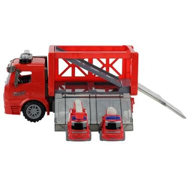 Imagem de Caminhão Fricção Bombeiro com 2 Mini Carrinhos, BBR Toys