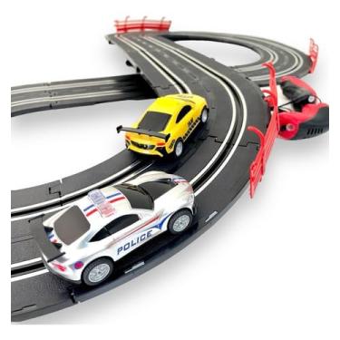 Imagem de Autorama Pista Carrinho Controle Remoto Auto Luzes 2 Pistas DM Toys