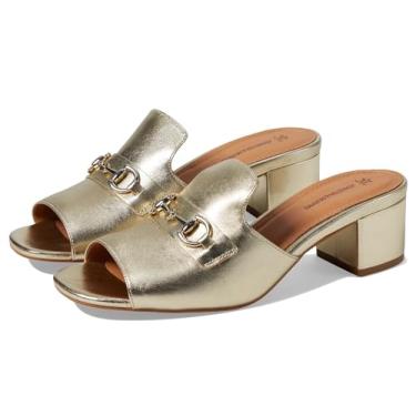 Imagem de Johnston & Murphy Pantufa feminina Edith Bit Slide, Ouro metálico, 8