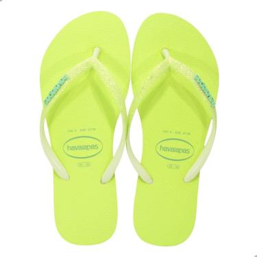 Imagem de Chinelo Havaianas Slim Glitter Neon Verde Lima