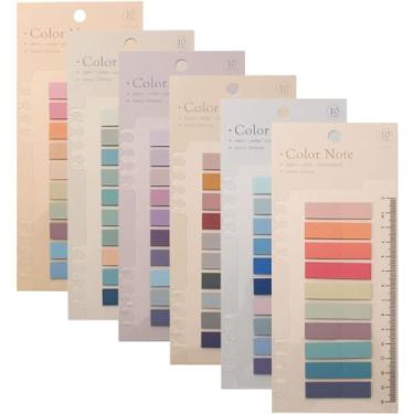 Imagem de 600 Notas Adesivas Marcadores de Páginas Coloridos com Cola Cores Aleatórias 3 Cartelas para marcação e anotações de cadernos e livros