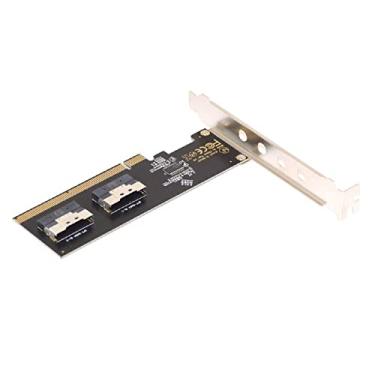 Imagem de Cablecc Adaptador Slimline Dual SFF-8654 8X 4 NVME para PCIE Express 3.0 4.0 Cartão Raid VROC Raid0 Hyper