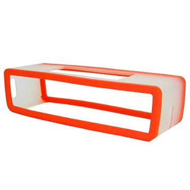 Imagem de HopCentury Capa macia de gel TPU de substituição para Bose Soundlink Mini alto-falante Bluetooth laranja-vermelho