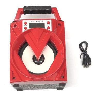 Imagem de Caixa De Som Portátil Ms - 245bt - A Bluetooth Com Alça - oem, Azul