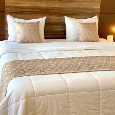 Imagem de Kit Peseira Xale Jogo de Cama Com 2 Capas de Almofada - MUMUDECOR, COL
