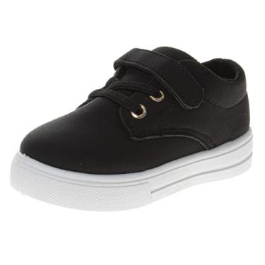 Imagem de French Toast Tênis de lona infantil casual infantil sem cadarço, Black Ii, 10 Toddler