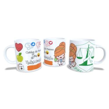 Imagem de Canecas de Porcelana Branca Personalizadas Profissões 7 - Estampa Subl