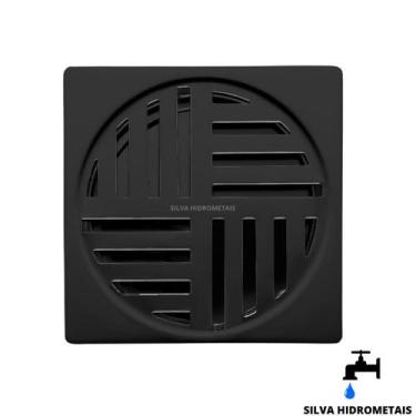 Imagem de Grelha ABS Para Ralo Automático Quadrado Preto 10x10 - Silva Hidrometa