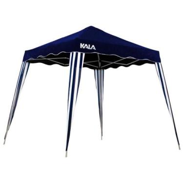 Imagem de Tenda Gazebo Dobravel 3X3M Azul Aço Kala