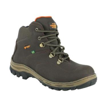 Imagem de Bota Botina de Segurança e Trilha Ecosafety PS410 Café Bico PVC, 42, S