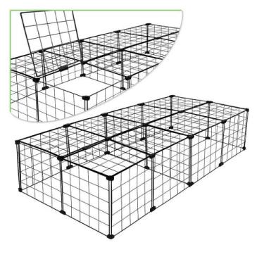Imagem de Cercado Porquinho Da ÍNdia 2 Em 1 Abertura Teto 60x120x30 Cm Preto - I
