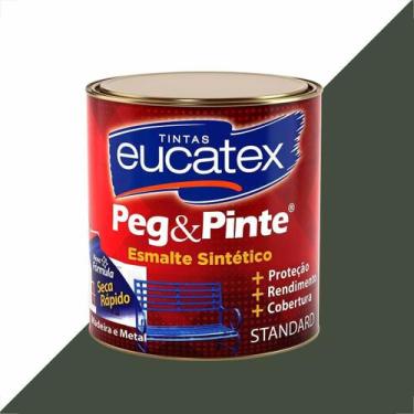 Imagem de Tinta esmalte sintetico eucatex 900ml cinza escuro brilhante peg pinte