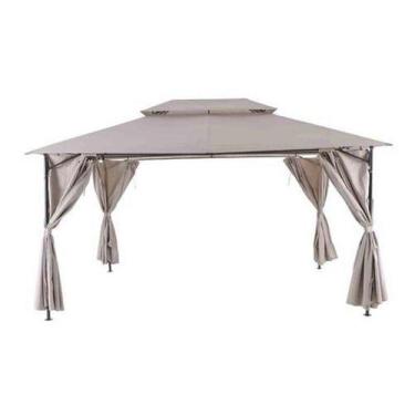 Imagem de Gazebo De Aço Com Tecido E Cortinas - 4,00 X 3,00 M - Luxor - Naterial
