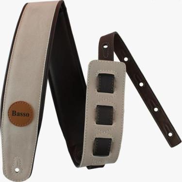 Imagem de Correia Basso Estofada CLA Suede p/ Guitarra, Baizo, Violão Conforto, 