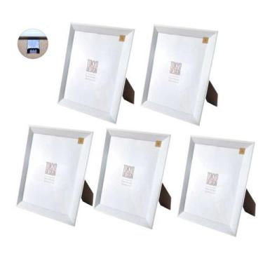 Imagem de Kit 5 Porta Retrato Madeira 15x20 Quadro de Fotos Decoração - MultiA, 