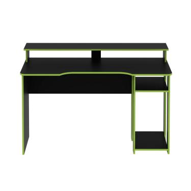 Imagem de Mesa Gamer com Porta cpu 136cm ME4153 Preto/Verde Tecnomobili