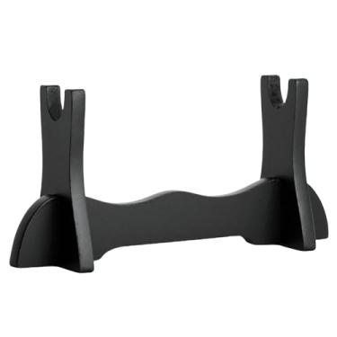 Imagem de Suporte de varinha Eforlife para mini espada Samurai de madeira de 20 cm, Katana Wakizashi Tanto com 1 camada de suporte para artes marciais