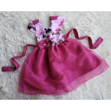 Imagem de Vestido Infantil Tule  Temático Minnie Rosa - aurea, PP