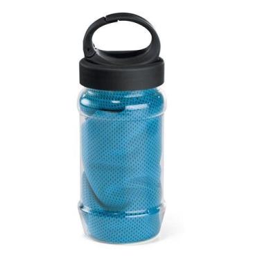 Imagem de Toalha Academia Exercícios Refrescante Com Garrafa  - ZINGO SHOP, Azul