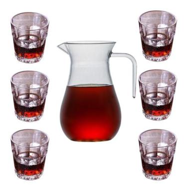 Imagem de Jogo de Jarra 1,3L com 06 copos 260ml de Acrílico - Kiero