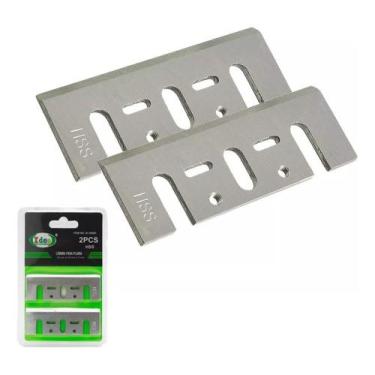 Imagem de Lamina Par Faca 82mm Plaina Elétrica Makita Bosch Hss - IDEIAPRO 