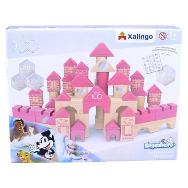 Imagem de  Brinquedos Brincando Engenheiro Castelo das Princesas com 80 Blocos